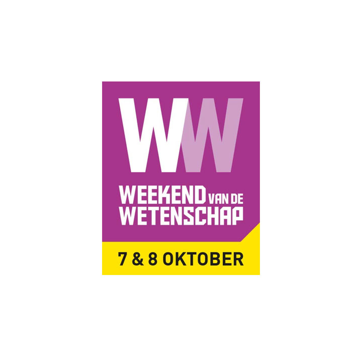 Logo en datum Weekend van de Wetenschap