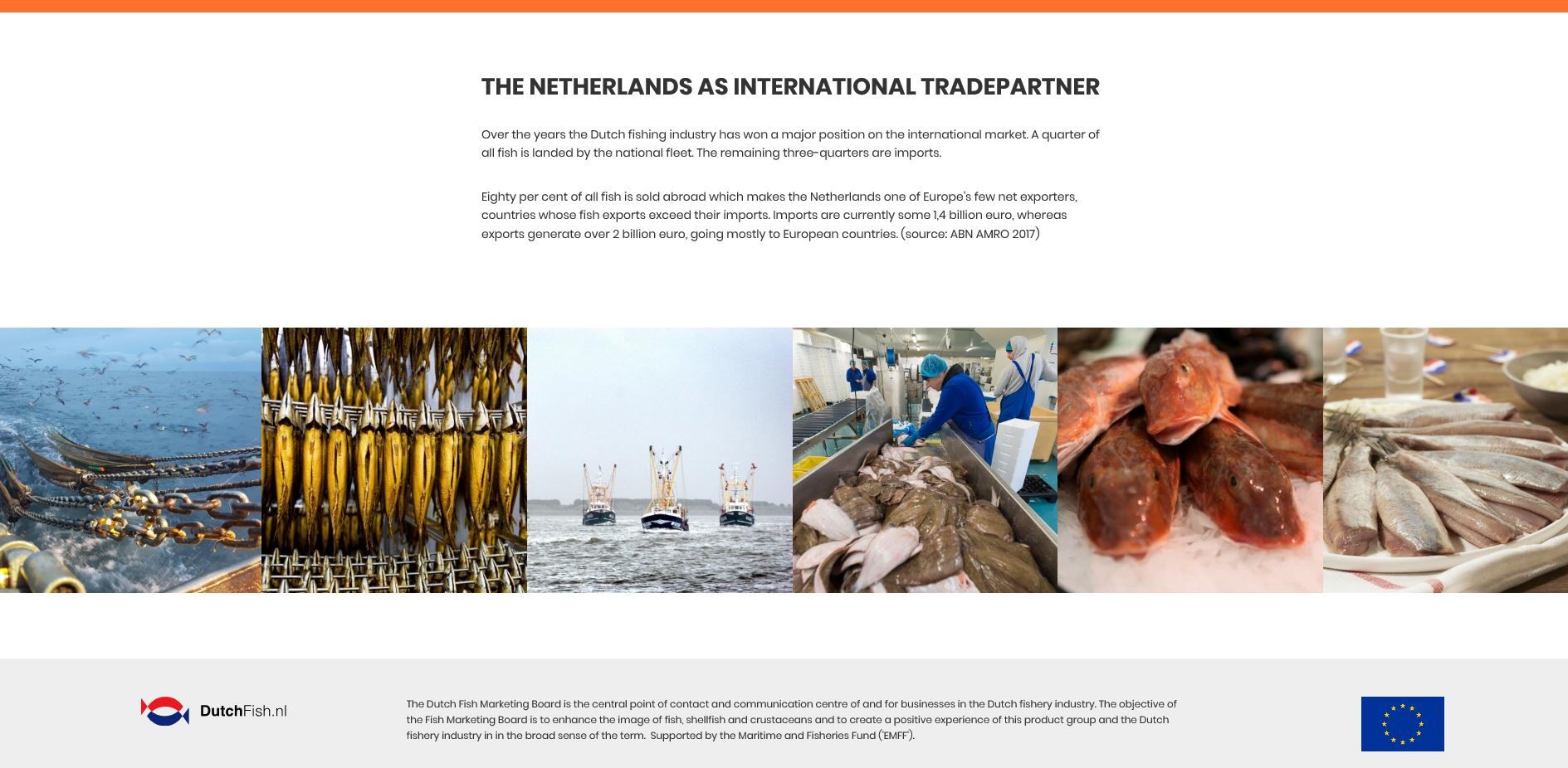 Afzetbevordering visproducten Nederlandse ondernemers en Noordzeevis